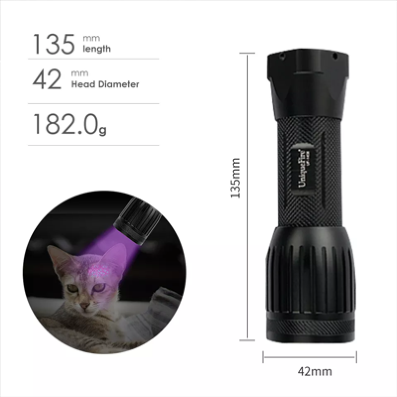 UF-1408 Portable 3 Leds 365Nm Uv Urine Detector Pet Stain Check Leaks Black Light Led Torch Flashlight