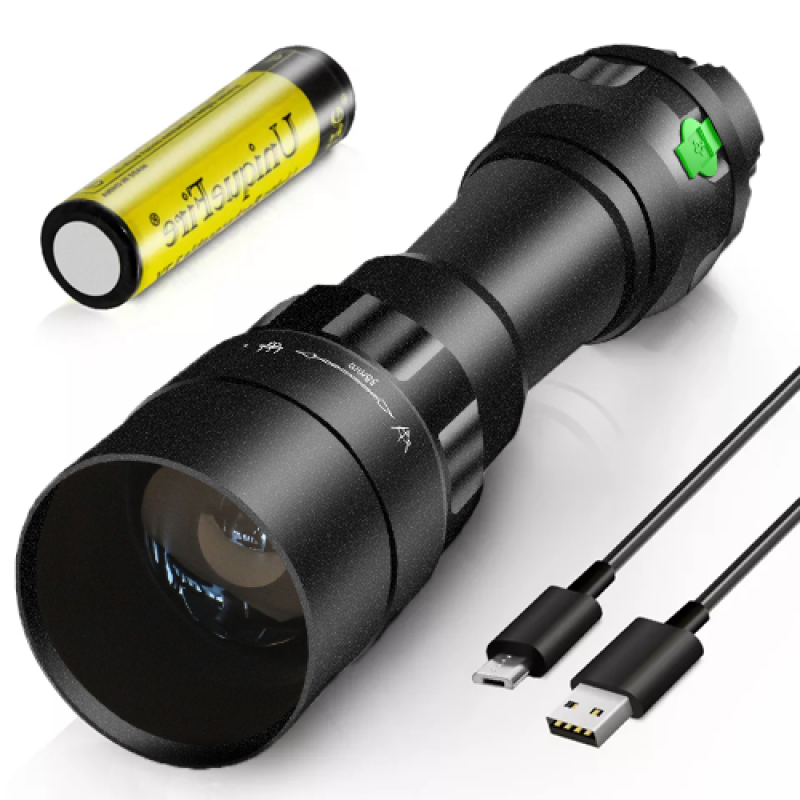 1605-38mm High Power Camp Waterproof Flash Light IR 940nm /850nm Night Vision Led USB Rechargeable Tactical Flashlight