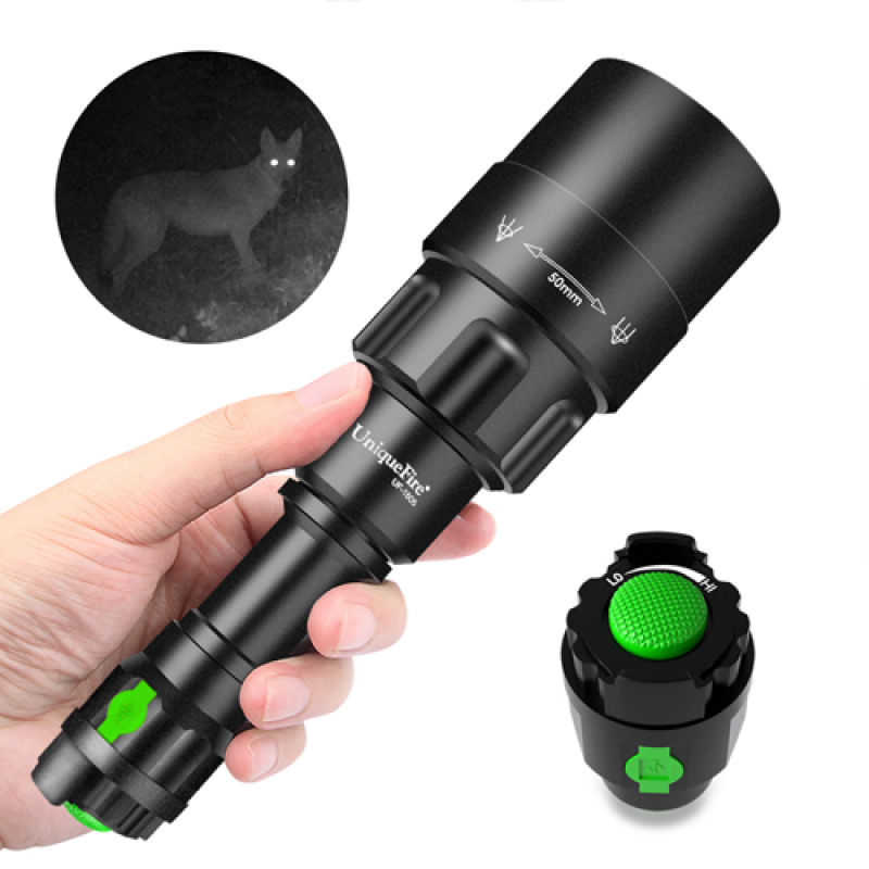 1605-67mm IR 940nm / 840nm LED Rechargeable Adjustable Zoom Tactical Outdoor Hunting Flashlight Torch for Night Visio