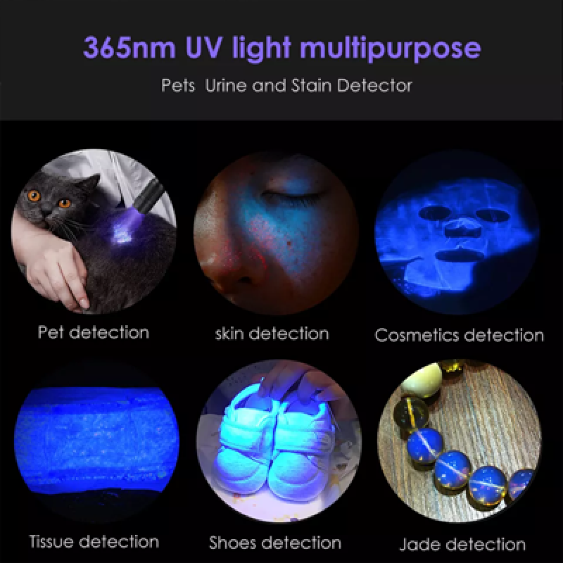 G10 UV 365nm High Performance Black Light 3W Curing Pet Urine Detection USB Rechargeable Blacklight Torches