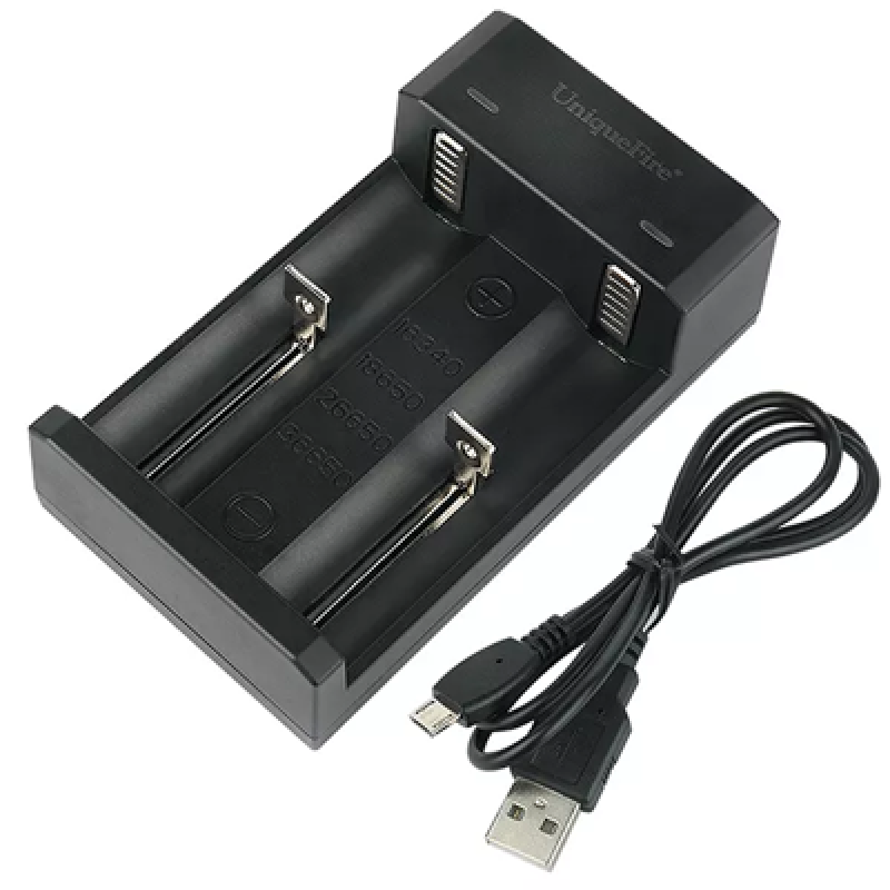 26650 18650 16340 14500 3.7V Rechargeable Lithium Ion Battery Dual-slot Fast Charging USB Battery Charger