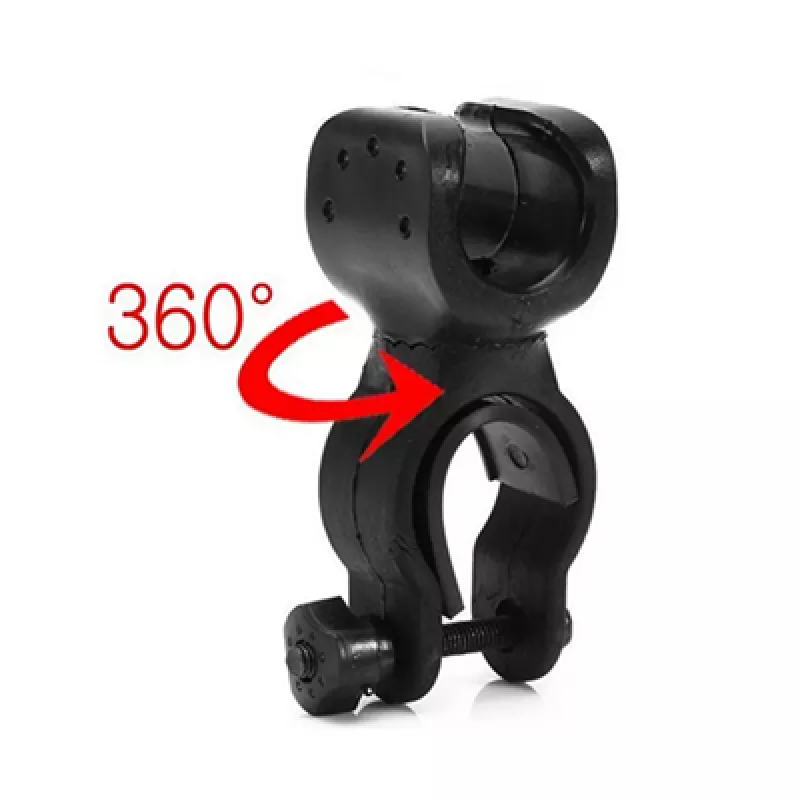 Bicycle Bike Flashlight LED Torch Mount Holder 360 degree rotation Cycling Clip Clamp