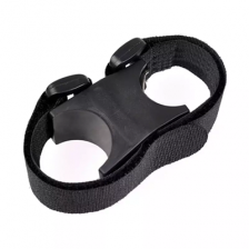 UN005 Universal Adjustable Bike Bicycle Zero Degree Nylon rubber Mount for LED Torch With Adhesive Strap